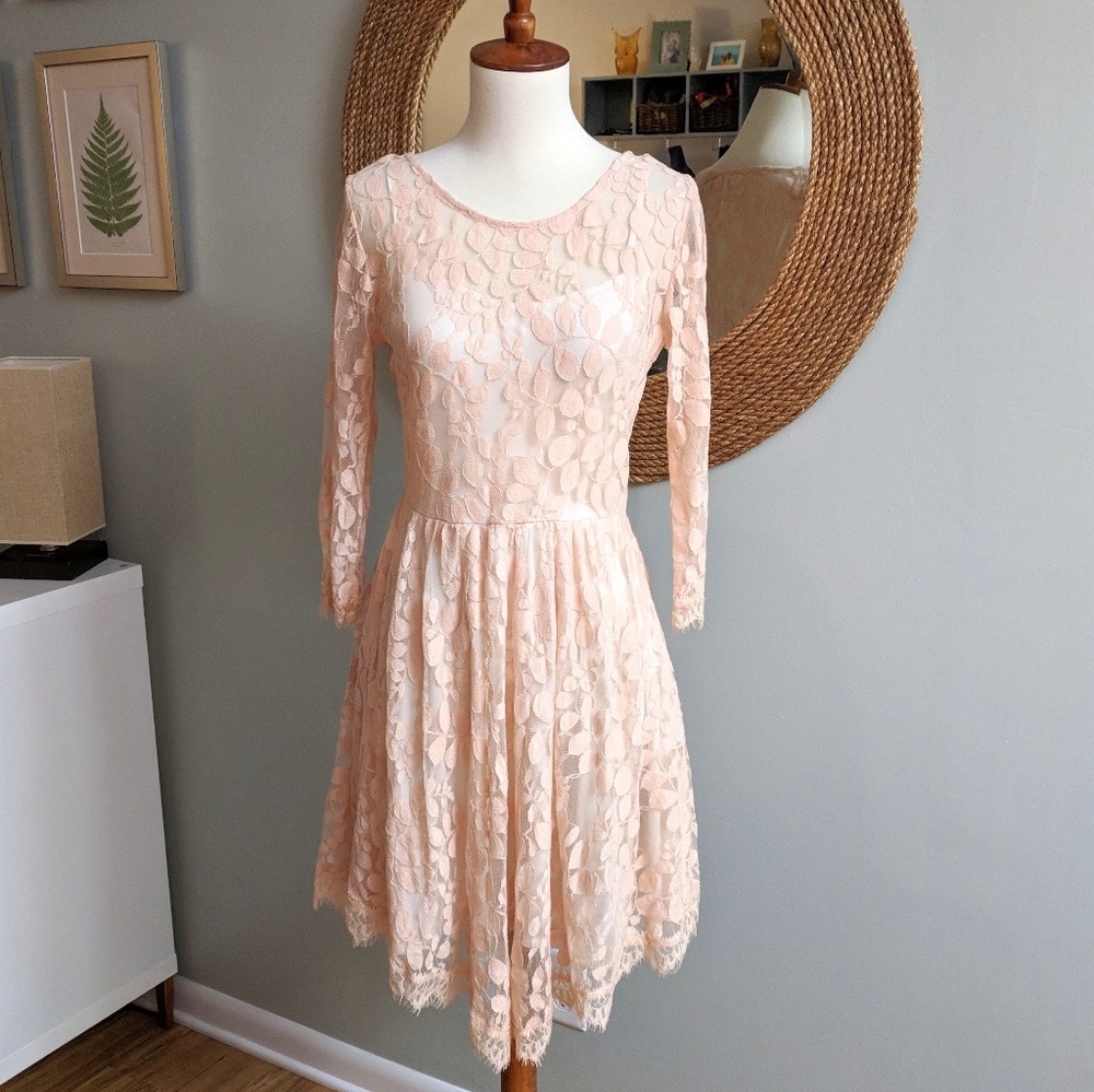 Free People Floral Mesh Lace Dress - Picture 2 of 5